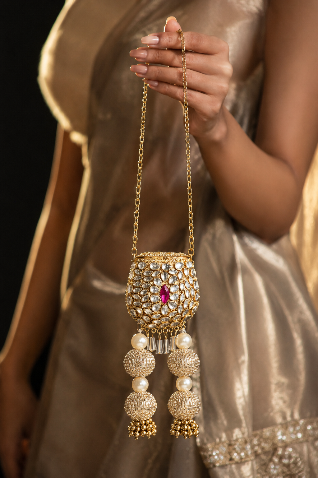 Mini kundan bag