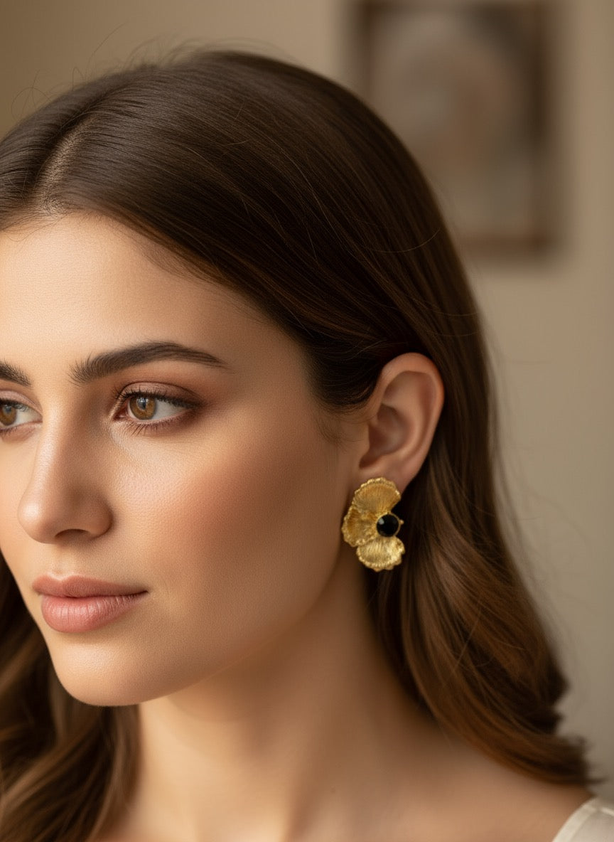 Half Flower Earring