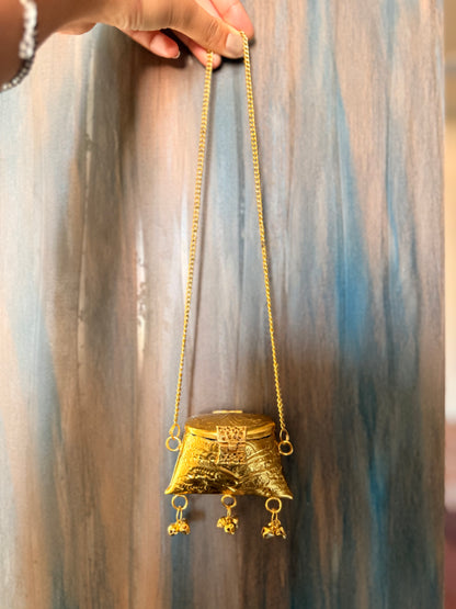 Mini brass bag