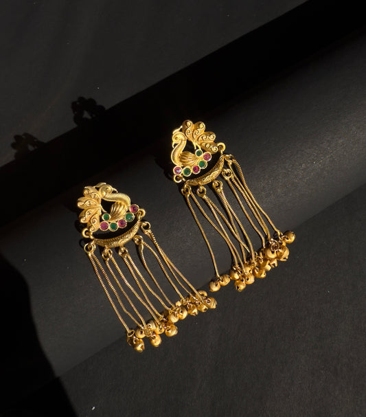 Peacock earrings