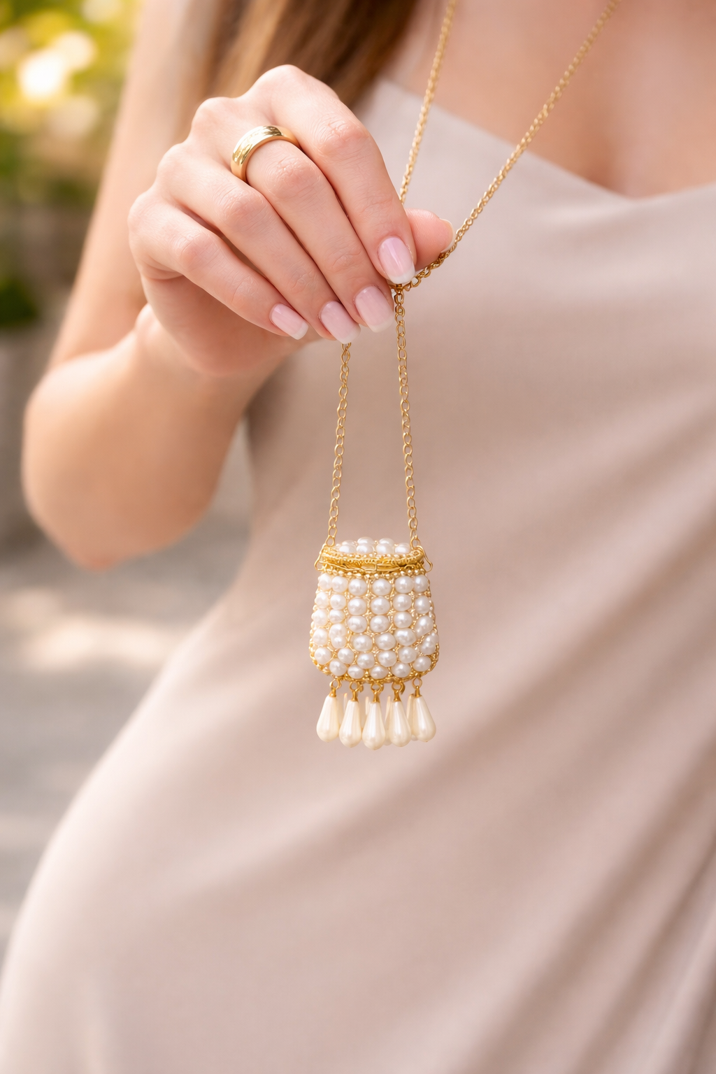 Mini pearl bag
