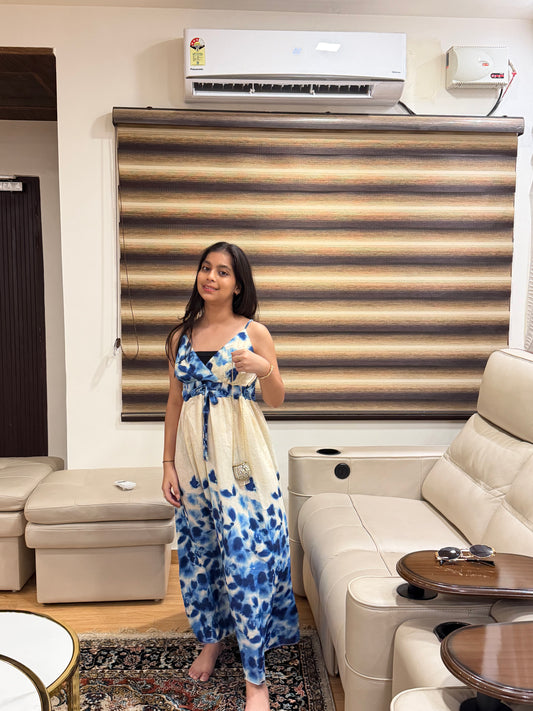 Blue tie die dress