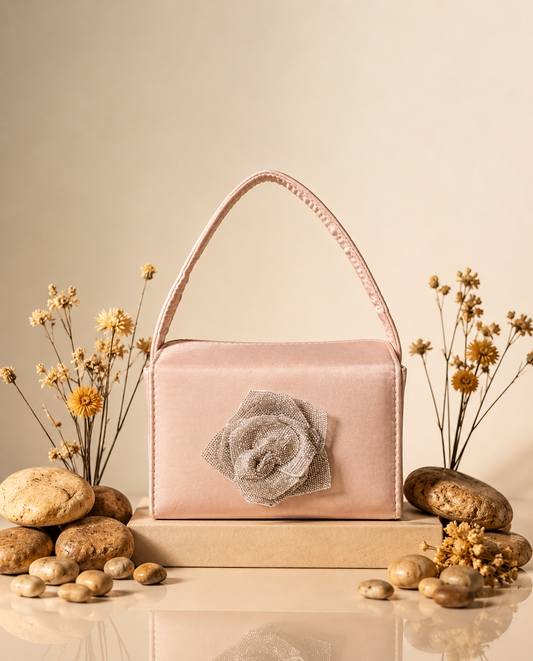 Silver flower bag