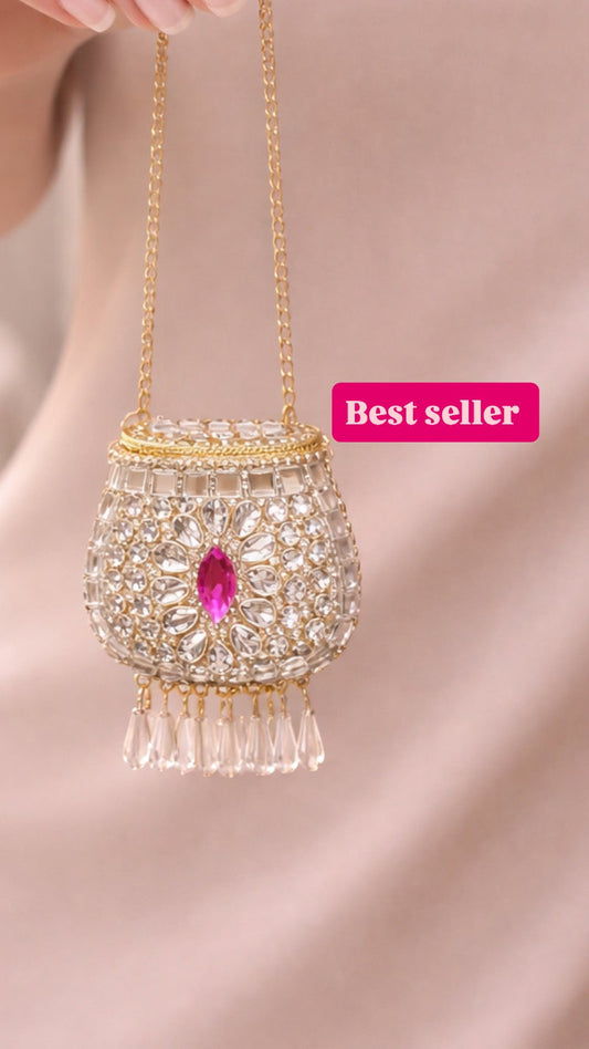 Mini kundan bag