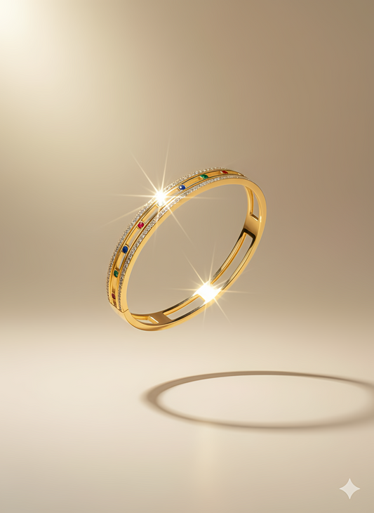 Coloured stone bracelet