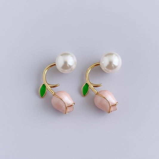 drop flower earring