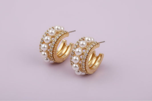 pearl hoop earring