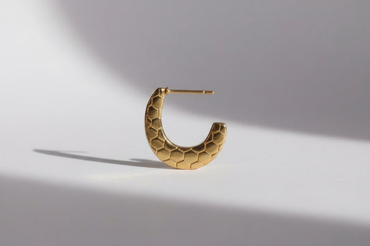snake textured earrings