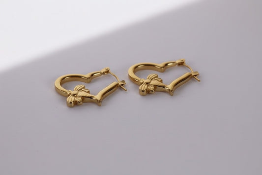 heart butterfly earring